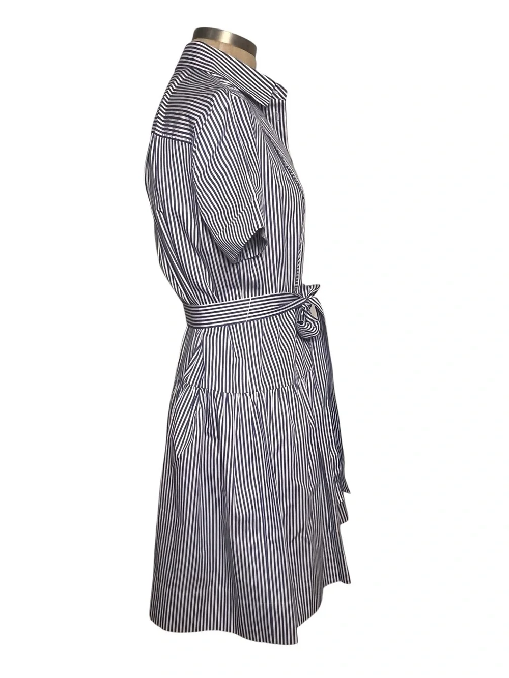 Kate Spade Broome Street Striped Shirt Dress Size Small Blue White Cotton